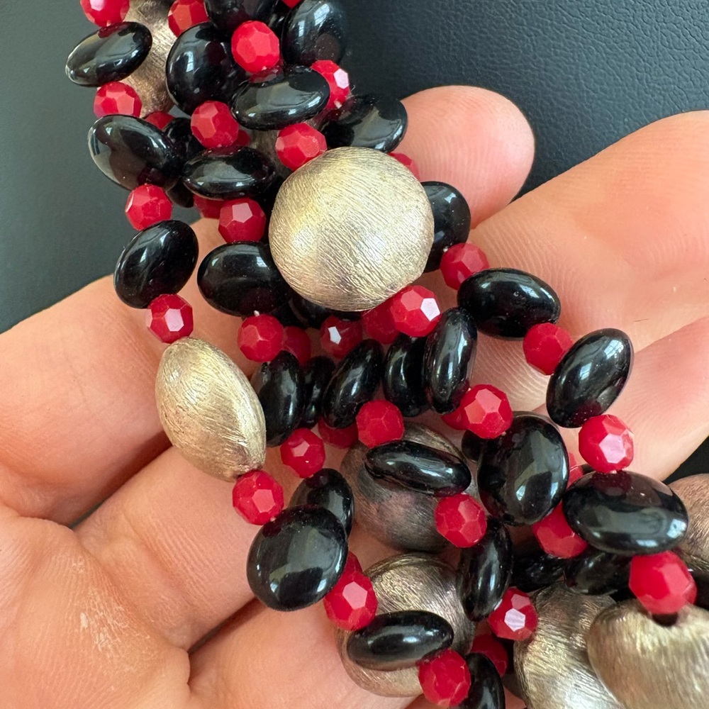 Multi Stranded Boho Bohemian Beaded Statement Nec… - image 5